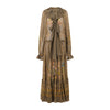 INTO THE EAST 25 Autumn/Winter Lotus Collar Silk Print Ribbon Dress ITE-E1DGAW016GR21DS-LV Green
